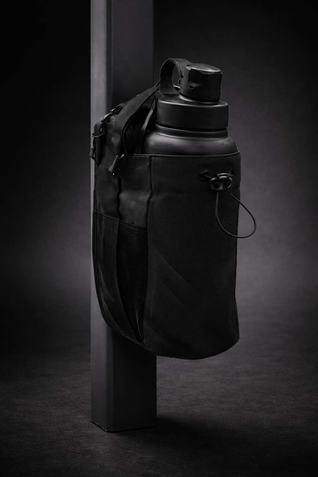 Magnetic Gym Bag attached to gym rack